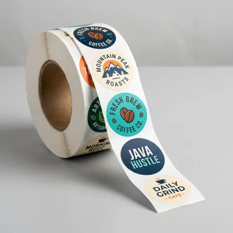 Özel kesim rulo sticker baskı görünümü